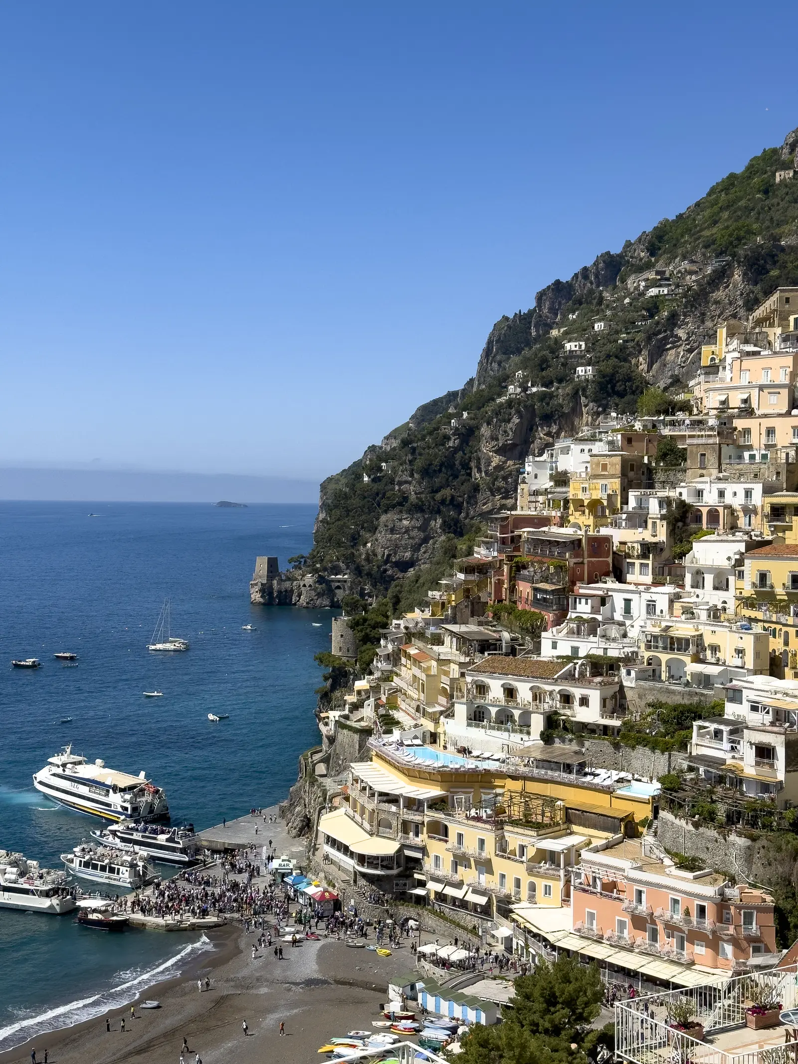 Positano sett från havet