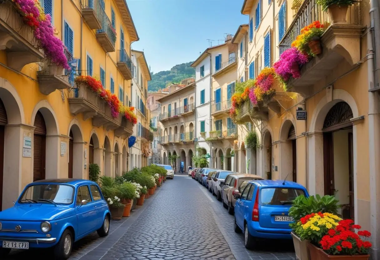 Parkering i Sorrento illustration