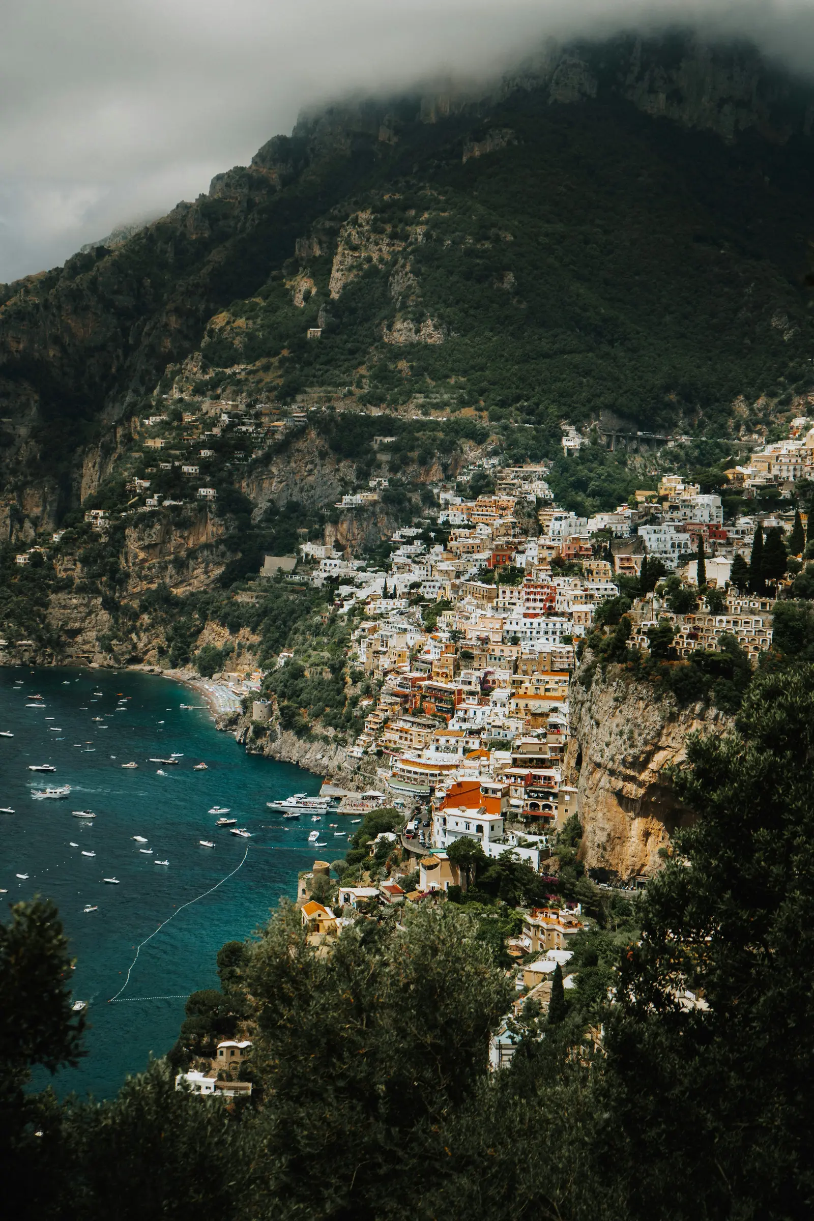 Utsikt mot Positano från Guds stig
