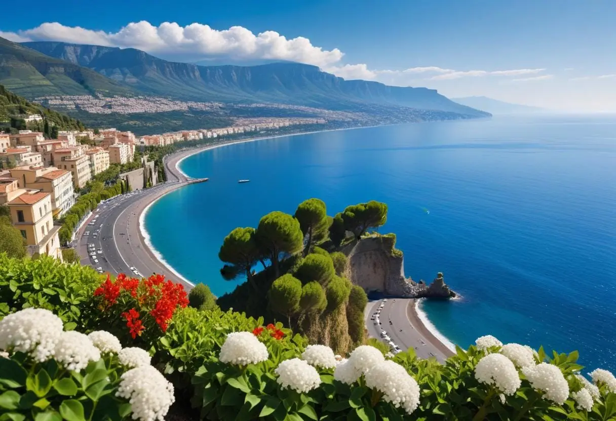 Skidåkning i Sorrento illustration