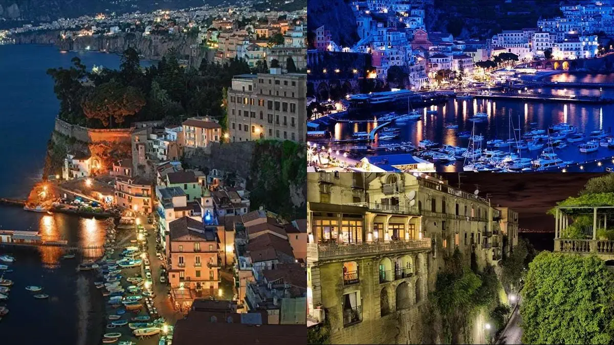 Sorrento by night med en smaklig överraskning illustration