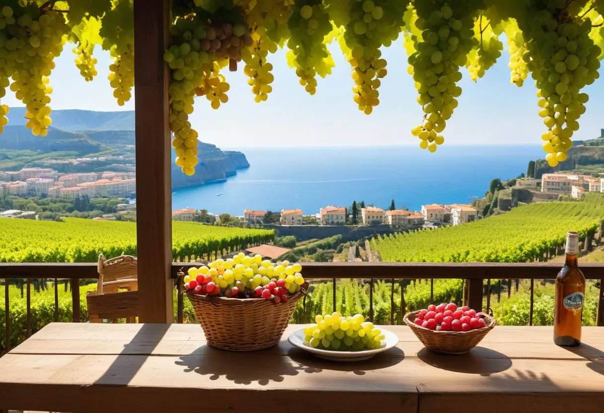 Vin- och ölprovningar i Sorrento illustration